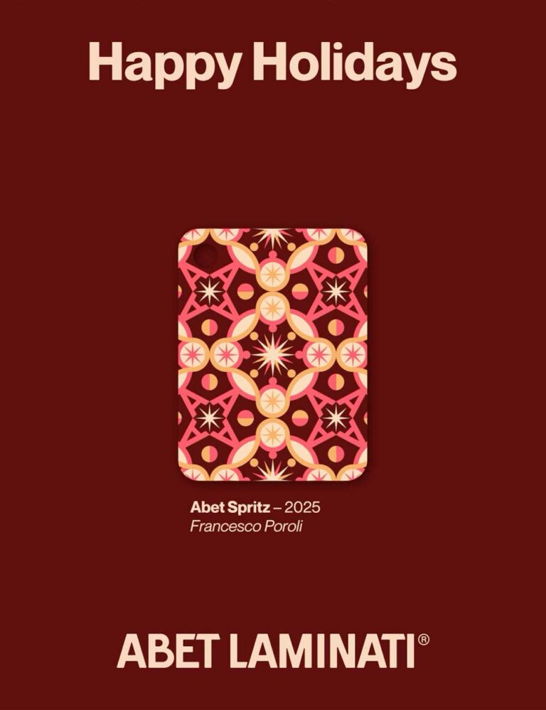 „Abet Spritz“ Ein neues Dekor mit besten Wünschen für frohe Feiertage.